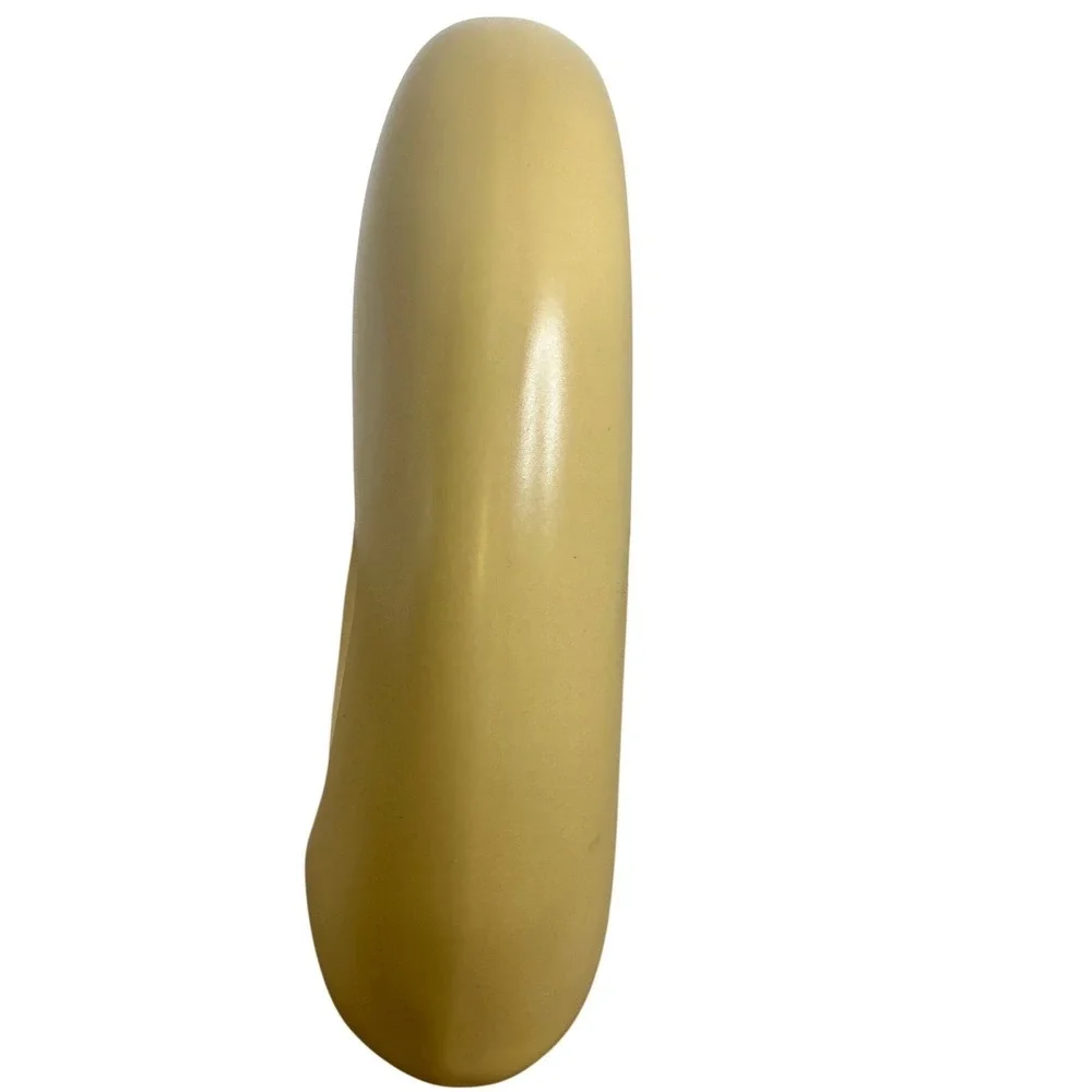 Abstract Ceramic Family Sculpture Mustard Yellow Modern Art 10